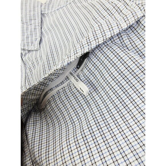 Exofficio Insect Shield Size Medium (8-10) Womens White Blue Brown Check Shirt - Picture 8 of 15